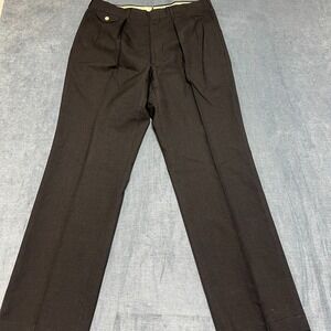 Mark Fore & Strike by Corbin Dress Pants Men 34x31.5 Black Pleated Carrer Formal